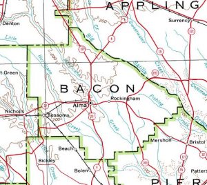 Map of Lien Claims in Bacon County Georgia