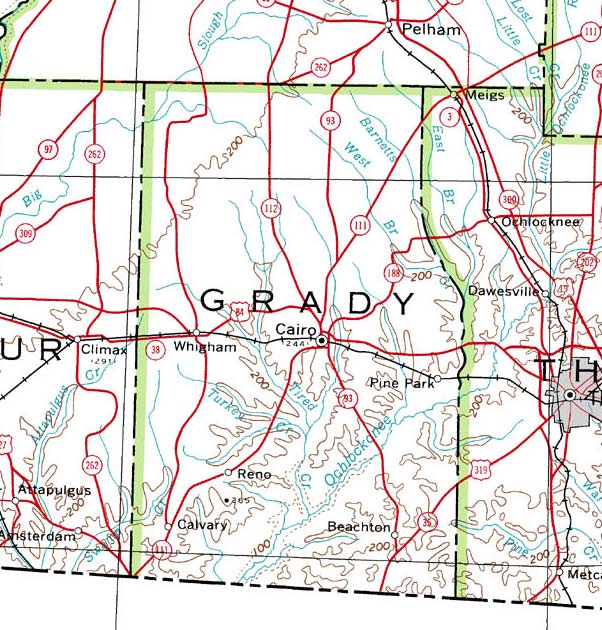 Map for Filing Liens against projects in Grady County GA