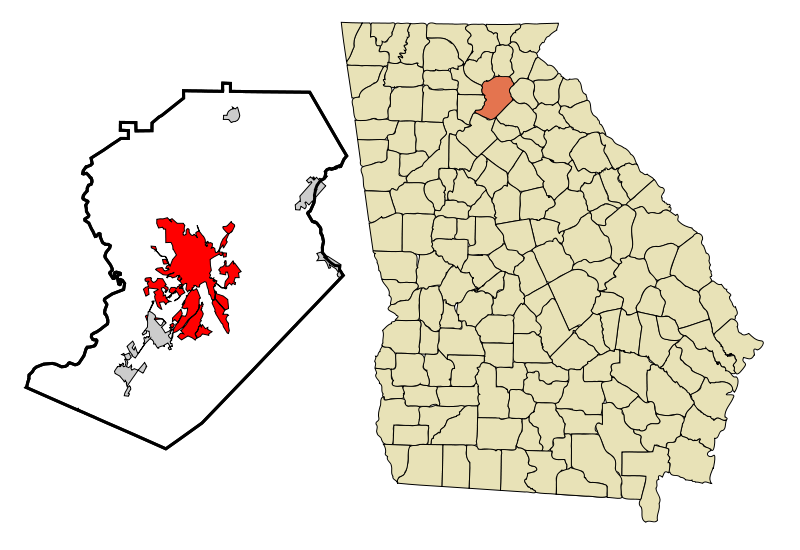 Map for Hall County Ga Lien