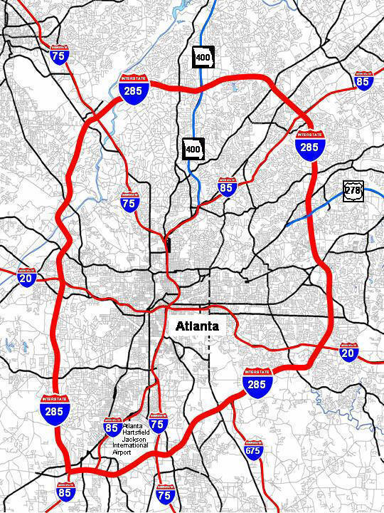 Atlanta Fulton County Georgia Lien Filing Map